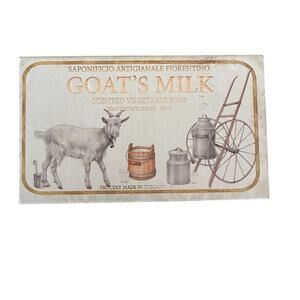 Saponificio Artigianale Goat's Milk Scented Vegetable Soap 10.5 oz NEW